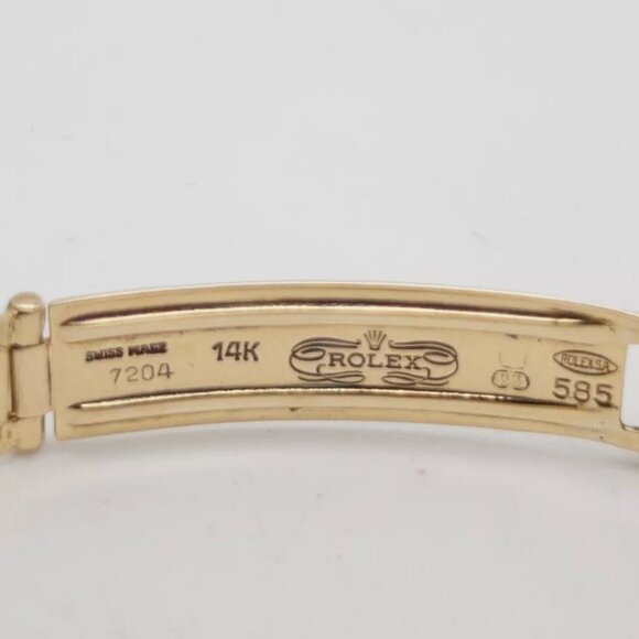 Rolex 14k Champagne Oyster Perpetual Ladies Yellow Gold Watch